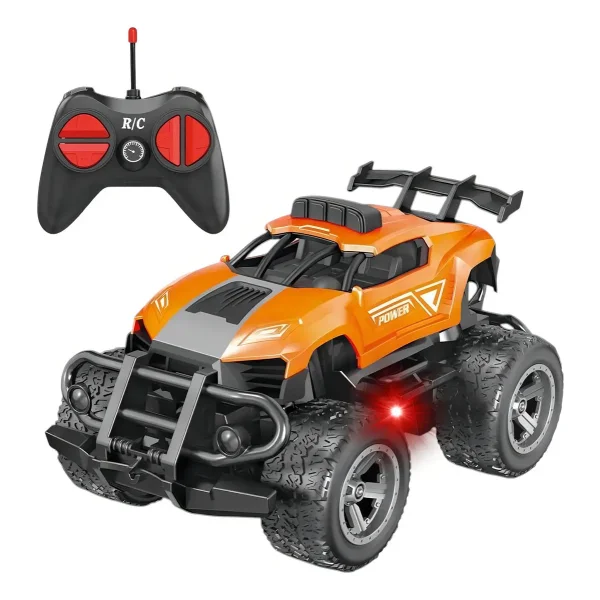 Auto A Radio Control Remoto Stunt Mini Acrobático Con Luz Color Naranja