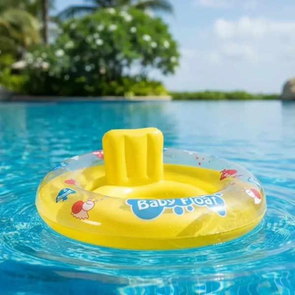 Aro Salvavidas Flotador Inflable Bebe Para Pileta 63cm Amarillo