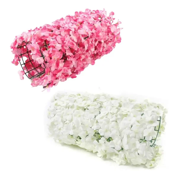 Panel Muro Jardín Vertical Deco Flores Artificiales Pack X6 Blanco
