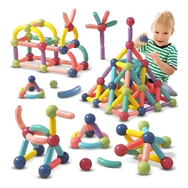 Bloques Magneticos Para Armar 42 Piezas Circulares Niños 3+