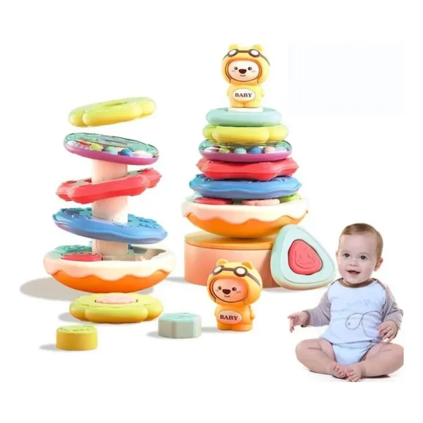 Juguete Set Didactico Para Bebe Juego De Encastre Musical Blanco