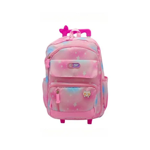 Mochila Carrito 17'' Escolar Carro Con Ruedas Infantil