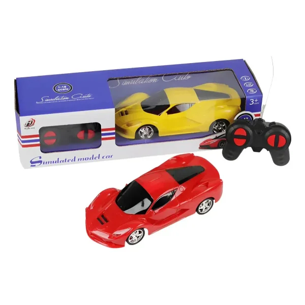 Auto Deportivo A Control Remoto Ferrari Juguete Escala 1:18 Amarillo