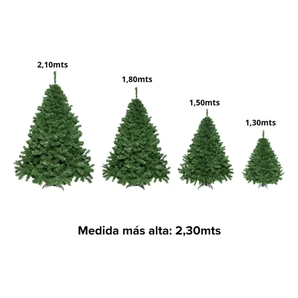 Arbol de Navidad Montañes Deluxe 2,10mts Con Adornos Kit X72