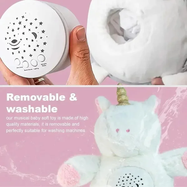 Peluche Unicornio Con Luz Y Música Proyector Infantil