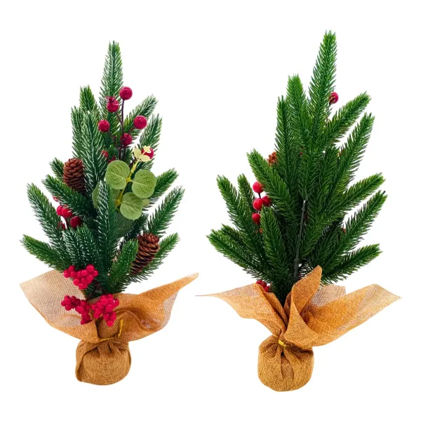 Arbol De Navidad Mini Pino Navideño De Mesa Decorado 40cm Verde