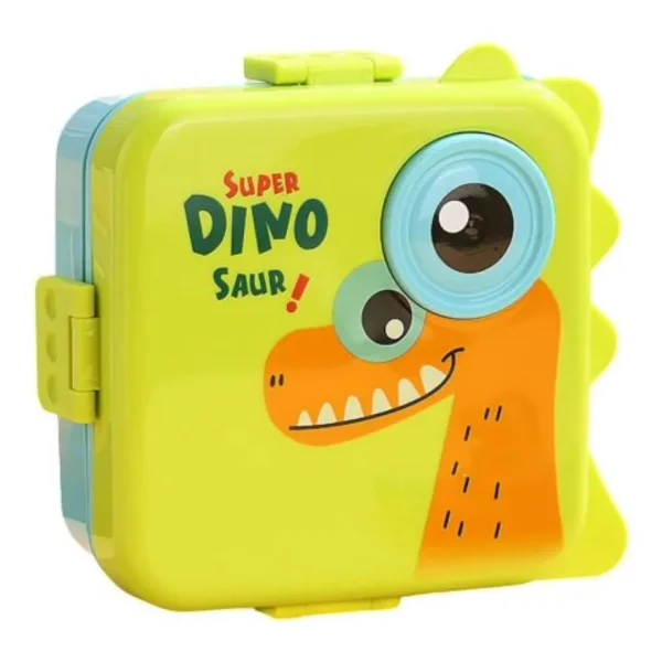 Lunchera Infantil Dinosaurio Escolar Jardin Vianda Infantil Amarillo