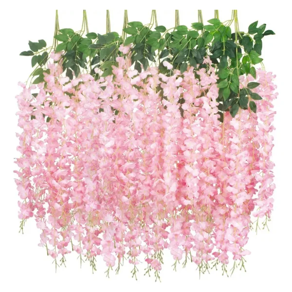 Flores Artificiales Vara Pack X12 Enredadera Colgante Guia