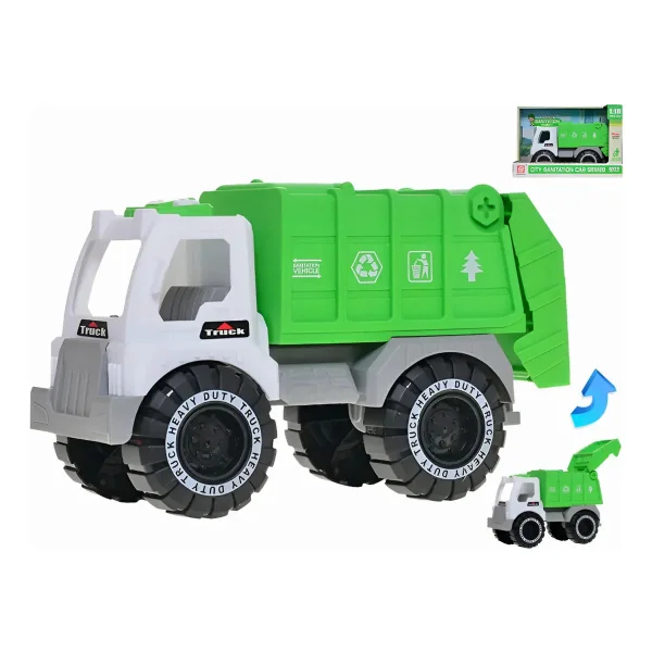 Camion Recolector De Basura Juguete A Friccion Color Verde