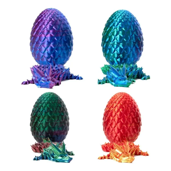 Dragón Articulado 3d Huevo Sorpresa Coleccionable 10cm
