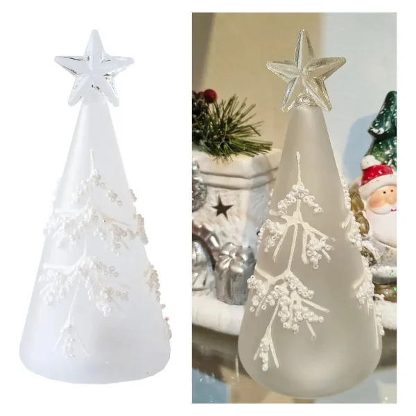 Arbolito De Navidad 15cm Con Luz Decoracion Adorno Navideño