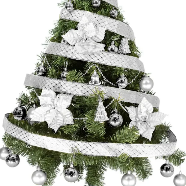  Arbol De Navidad Tronador Lujo 1,20mts Con Adornos Kit X30