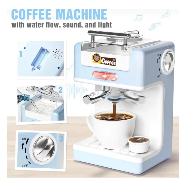 Cafetera De Juguete Electrodomestico Con Luz Y Sonido