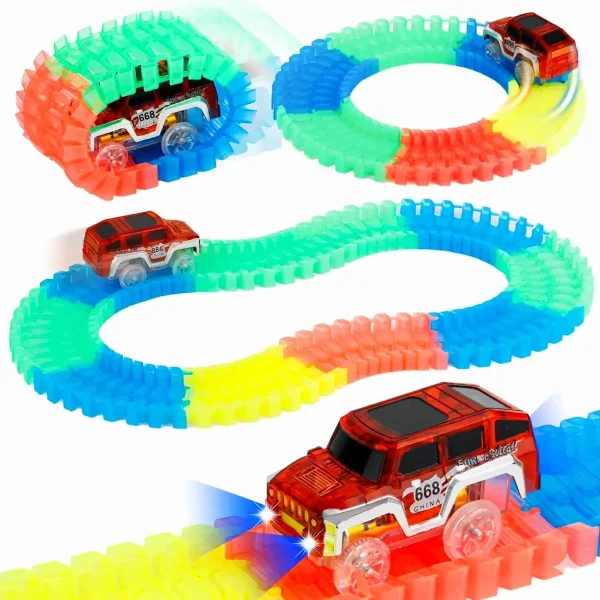 Pista Luminosa Flexible 56 Piezas Con Auto Led