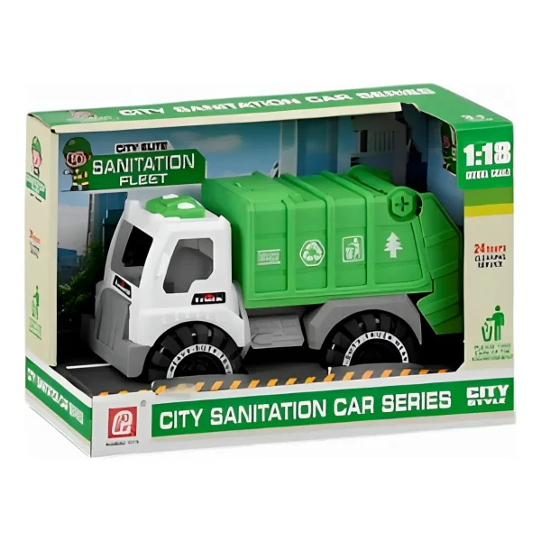 Camion Recolector De Basura Juguete A Friccion Color Verde
