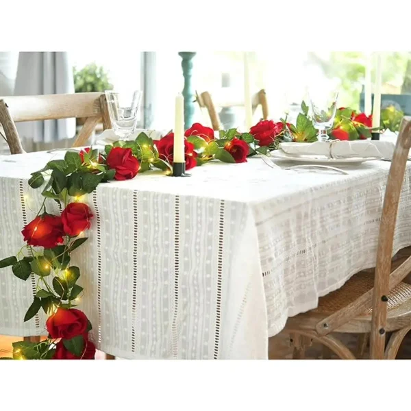 Flores Artificiales Enredadera Guía De Rosa Guirnalda 2mts