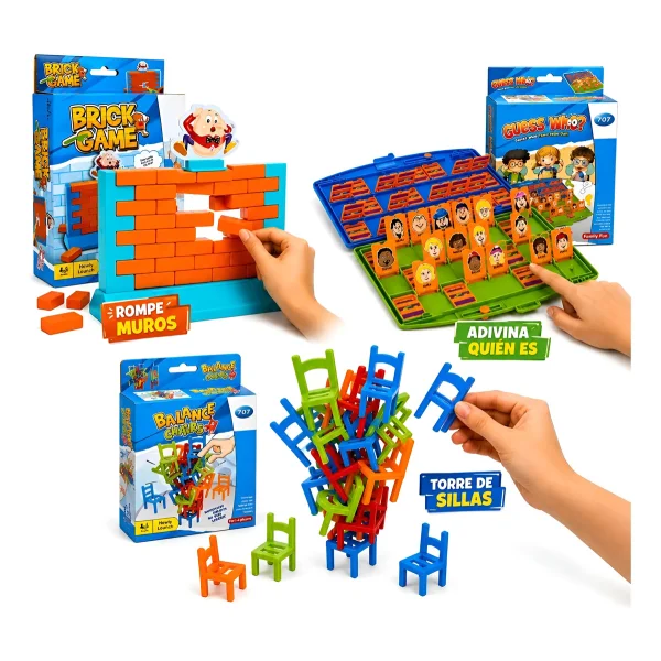 Combo X3 Juego De Mesa Habilidad Estrategia Destreza