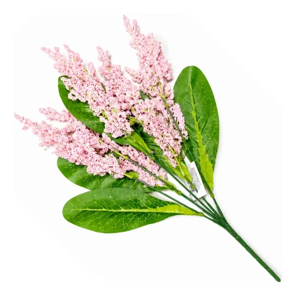 Ramo Artificial Flores Lavanda Astilbe Decoración Hogar 40cm Rosa Claro