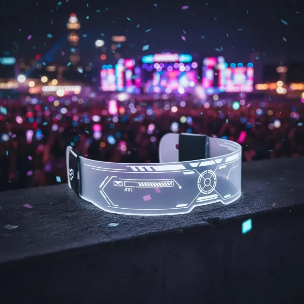 Pack X5 Lentes Anteojos Luminosos Robot Led A Pilas Eventos Transparente