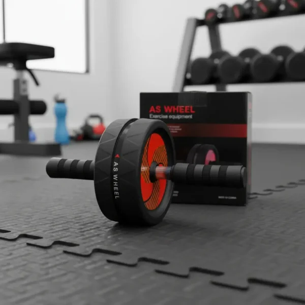 Rueda Para Abdominales + Mini Mat Antideslizante Color Negro Negro