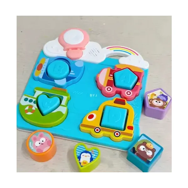 Tablero Interactivo Encastre Bebé Montessori Luz Sonido Rosa