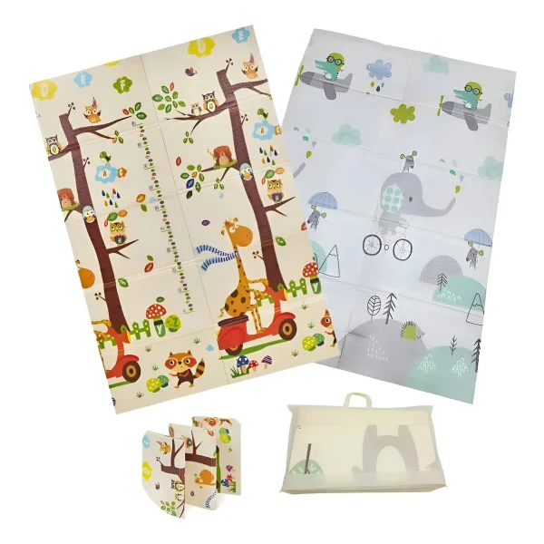 Alfombra Antigolpes Plegable Bebes Reversible 120x180cm