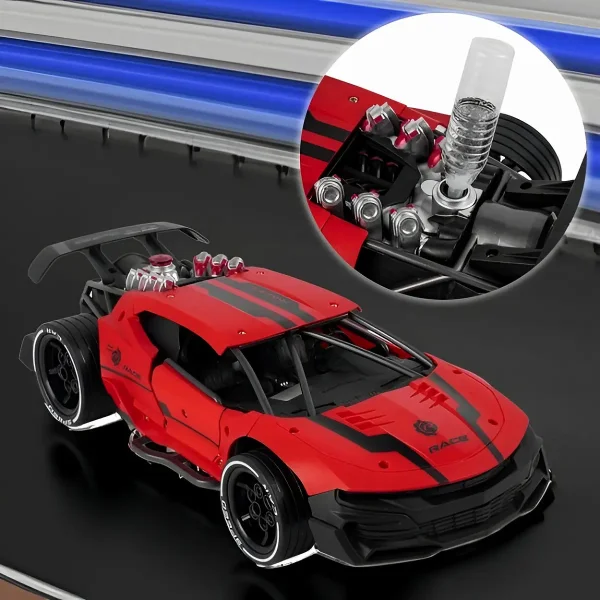 Auto Deportivo A Radio Control Remoto Con Efecto Humo Y Luz