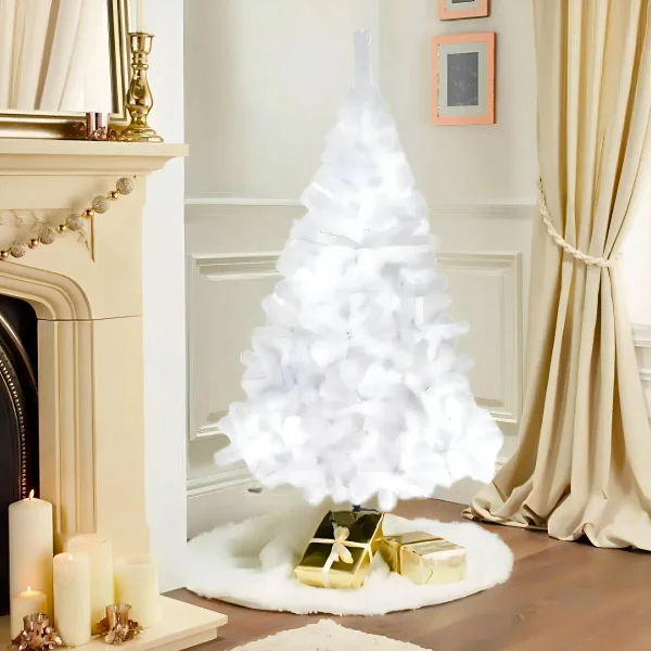 Arbol De Navidad Blanco Tronador De Lujo 2.10m