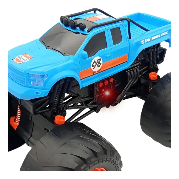 Camion Monstruo Juguete Depredador Off Road Celeste Luces