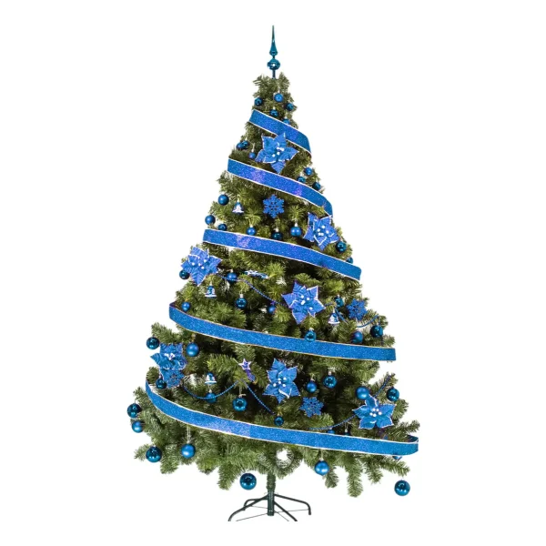 Arbol De Navidad Tronador Lujo 2,10mts Con Adornos Kit X60