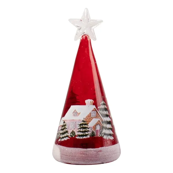 Arbolito De Navidad 15cm Con Luz Decoracion Adorno Navideño