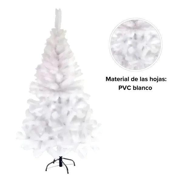 Arbol De Navidad Blanco Tronador De Lujo 2.10m