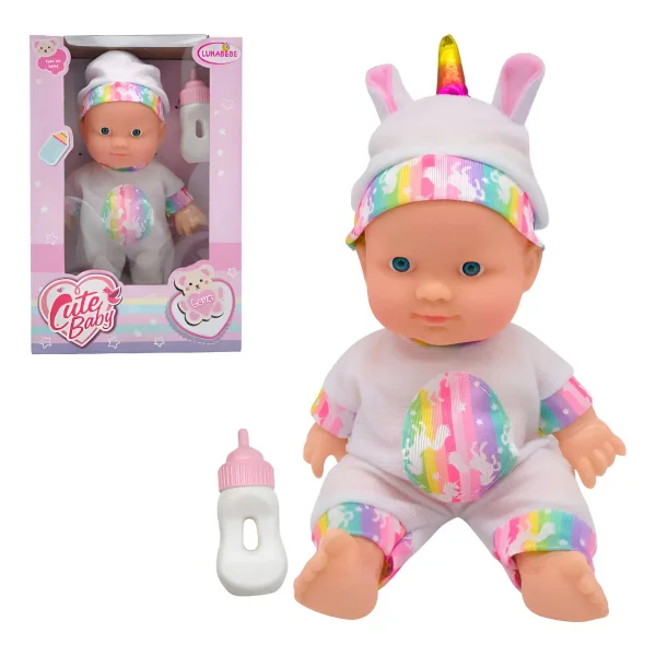 Muñeco Bebe Bebote Luna Infantil 22cm Con Pijamas Cute Baby