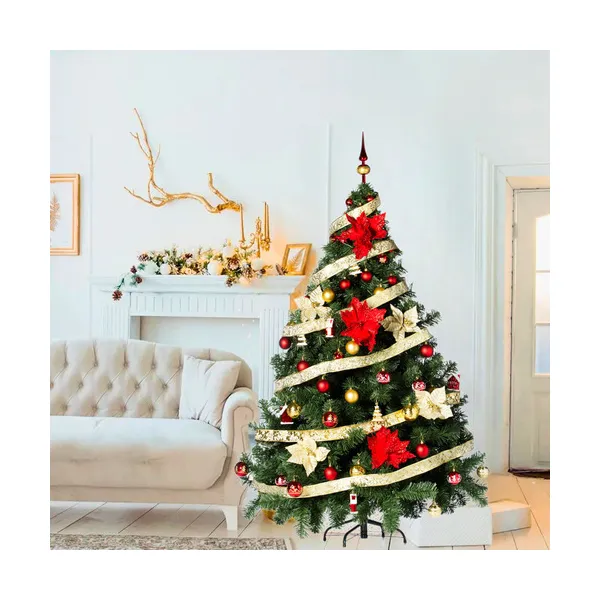 Arbolito Navidad Montañes Deluxe 2,10mts Con Adornos Kit X72