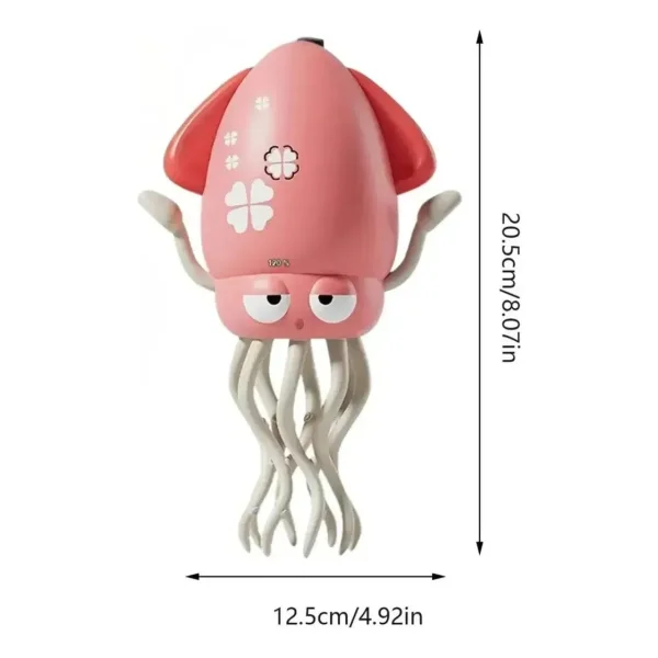 Pulpo Calamar Bailarín Juguete Bebé Niños Luz Musica Usb Naranja