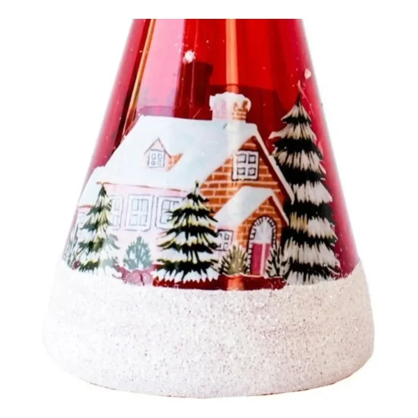 Arbolito De Navidad 15cm Con Luz Decoracion Adorno Navideño