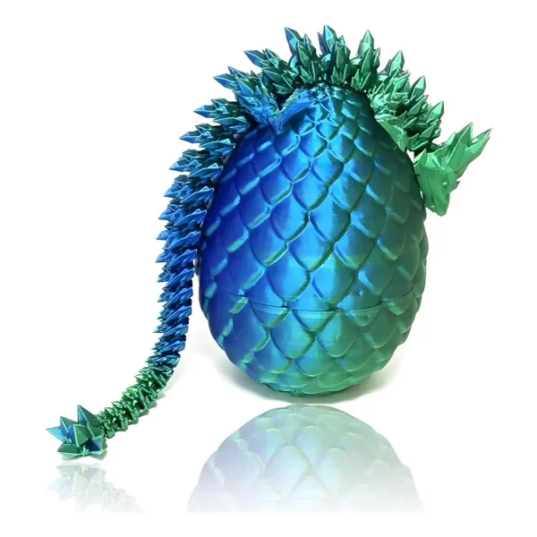 Dragón Articulado 3d Huevo Sorpresa Coleccionable 10cm