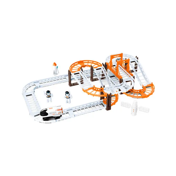 Pista De Autos Espacial Cohete Muñecos Astronauta Carreras