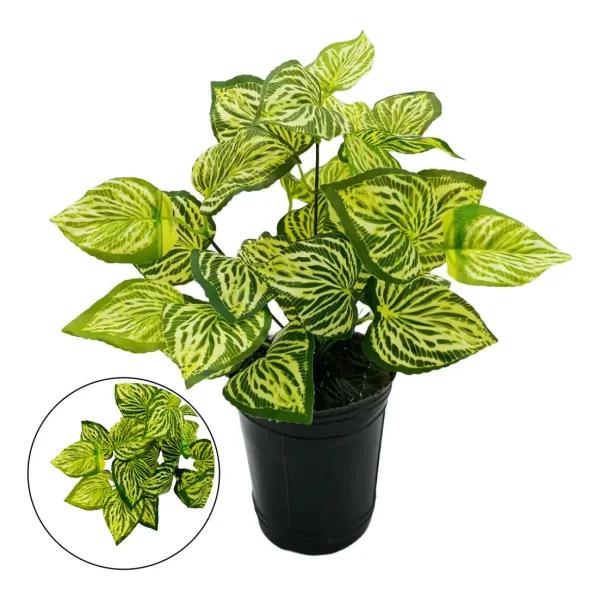 Planta Artificial Maceta Interior Exterior Decorativa Verde