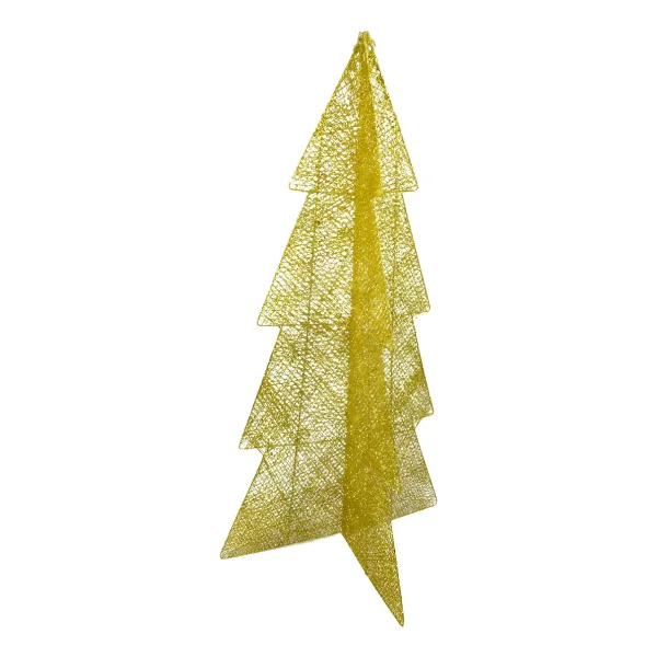 Arbol De Navidad Alambre Pino Para Decoración Navideño 90cm Dorado Pino De Alambre
