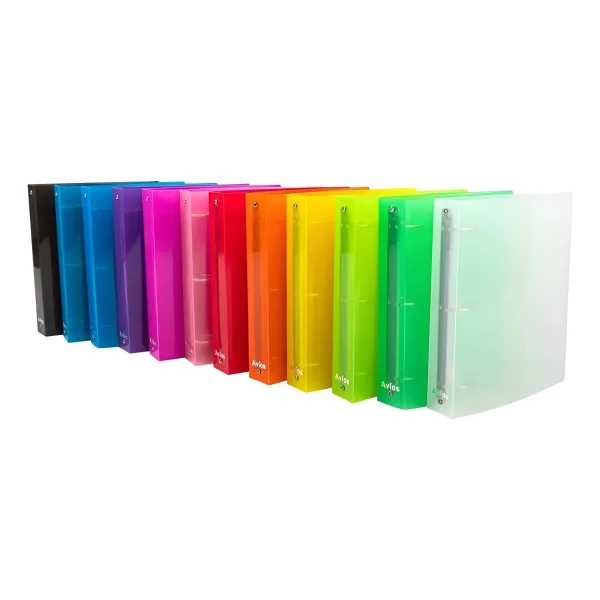 Carpeta Escolar Numero 3 Transparente X3 Unidades Colores N3