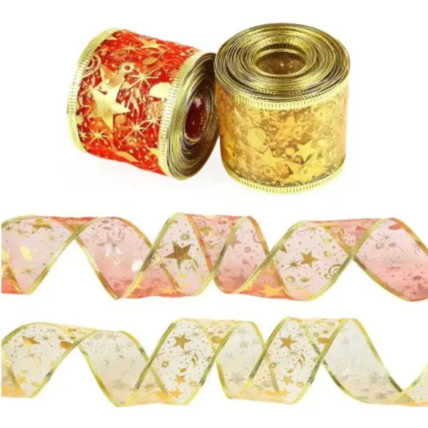 Cintas Navideñas Adornos Decoración Navidad 4cm 2,7mts X6u.