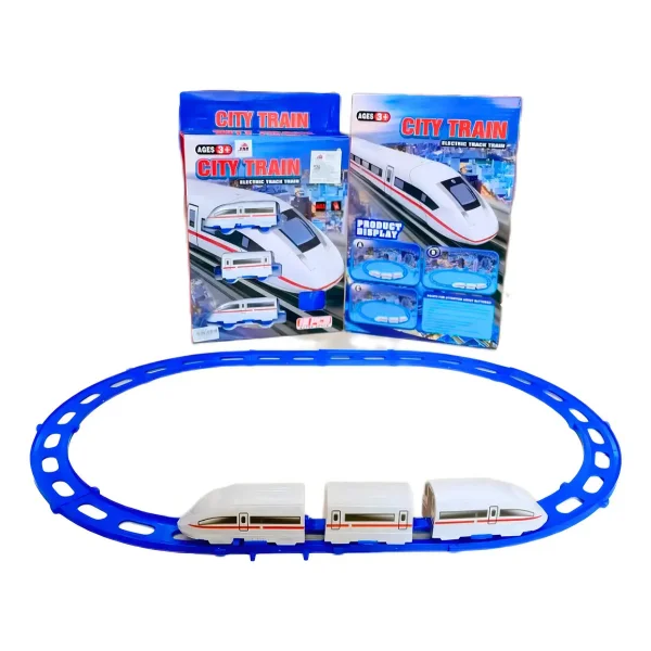Tren Bala Juguete Pista Alta Velocidad Con Vias Y Sonidos Color Blanco