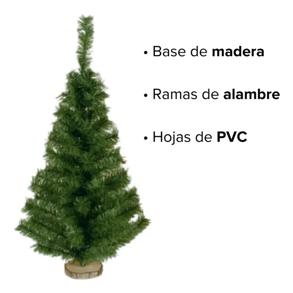 Árbol Navidad Fabesa 80cm Verde Mini Pino Deco Incluye 30 Adornos