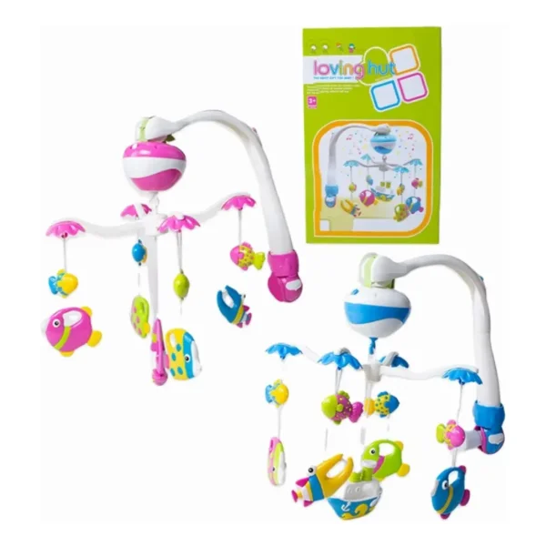 Movil Giratorio Cunero Musical Bebe Cuna Y Practicuna