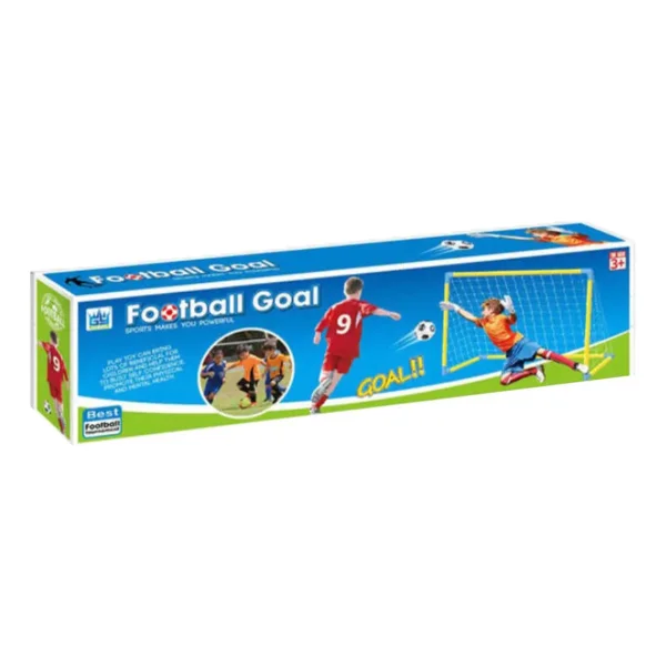 Arco De Futbol Desarmable Infantil Con Pelota E Inflador Color Amarillo