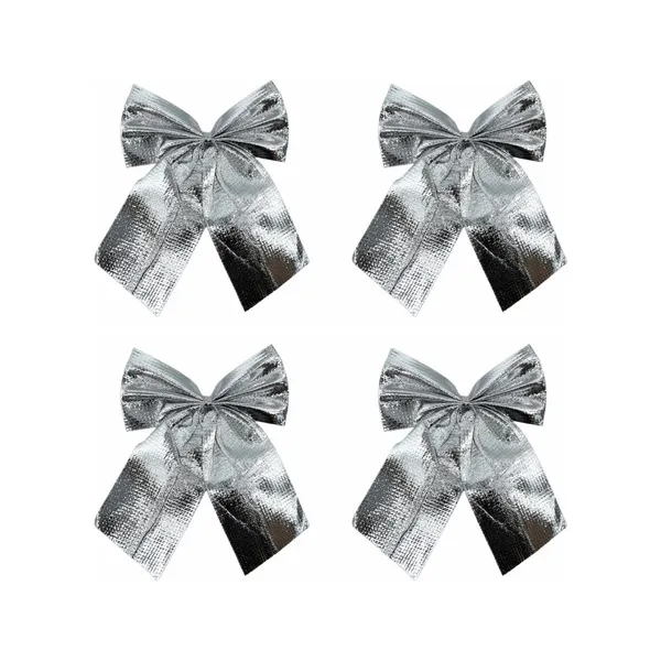 Adorno Colgante Navidad Moño 9cm Para Decoración Navideño X4