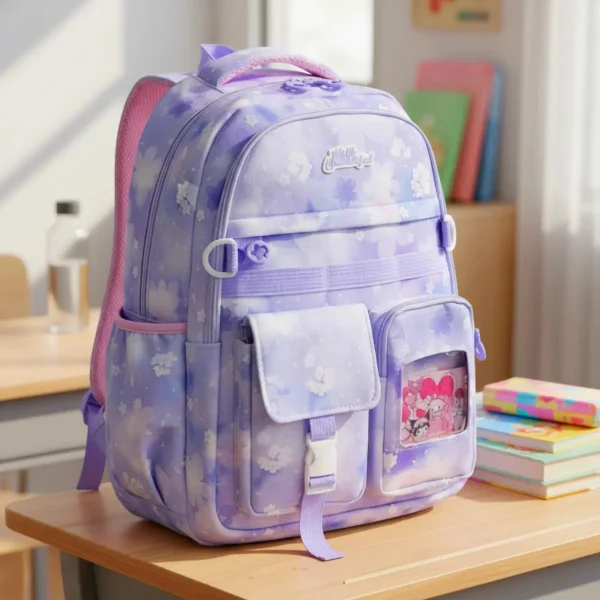 Mochila Escolar Colegio Infantil Nena Kawaii Reforzada