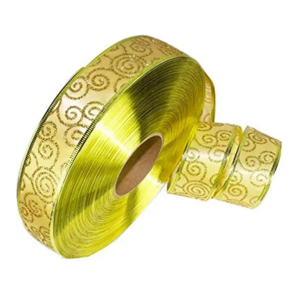 Cintas Navideñas Pack X3 Adornos Glitter 5cm 2,70mts Navidad