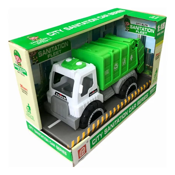 Camion Recolector De Basura Juguete A Friccion Color Verde